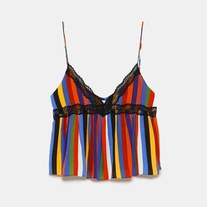 Zara Rainbow Stripe Tank Top
